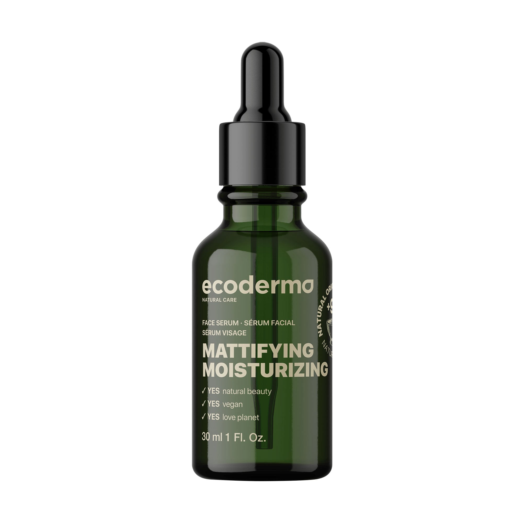 Матувальна зволожувальна сироватка для обличчя Ecoderma Mattifying Moisturizing Face Serum для комбінованої та жирної шкіри, 30 мл